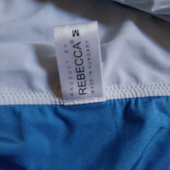 Rebecca sky blue monokini with gold bling - Picture 3 of 3